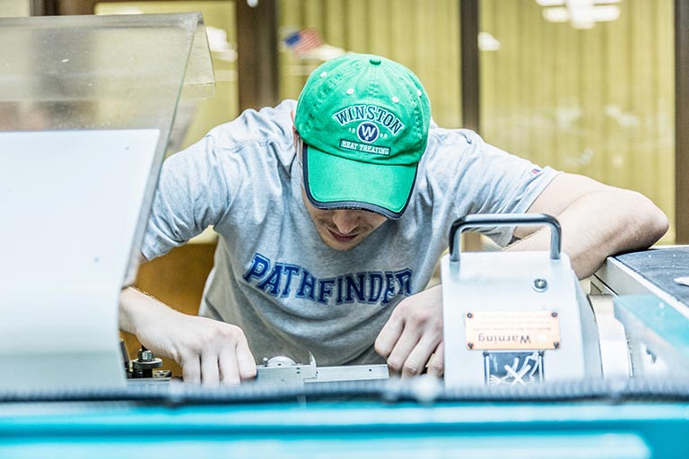 guy working on machine